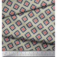 thumbnail image 3 of Soimoi Blue Cotton Duck Fabric Square & Triangle Geometric Print Fabric by Yard 42 Inch Wide, 3 of 3