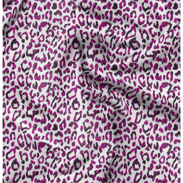 Soimoi Poly Georgette Fabric Leopard Animal Skin Print Fabric by The Yard 42 Inch Wide