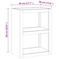 thumbnail image 4 of vidaXL Side Table 45x30x60 cm Solid Wood Teak, 4 of 4