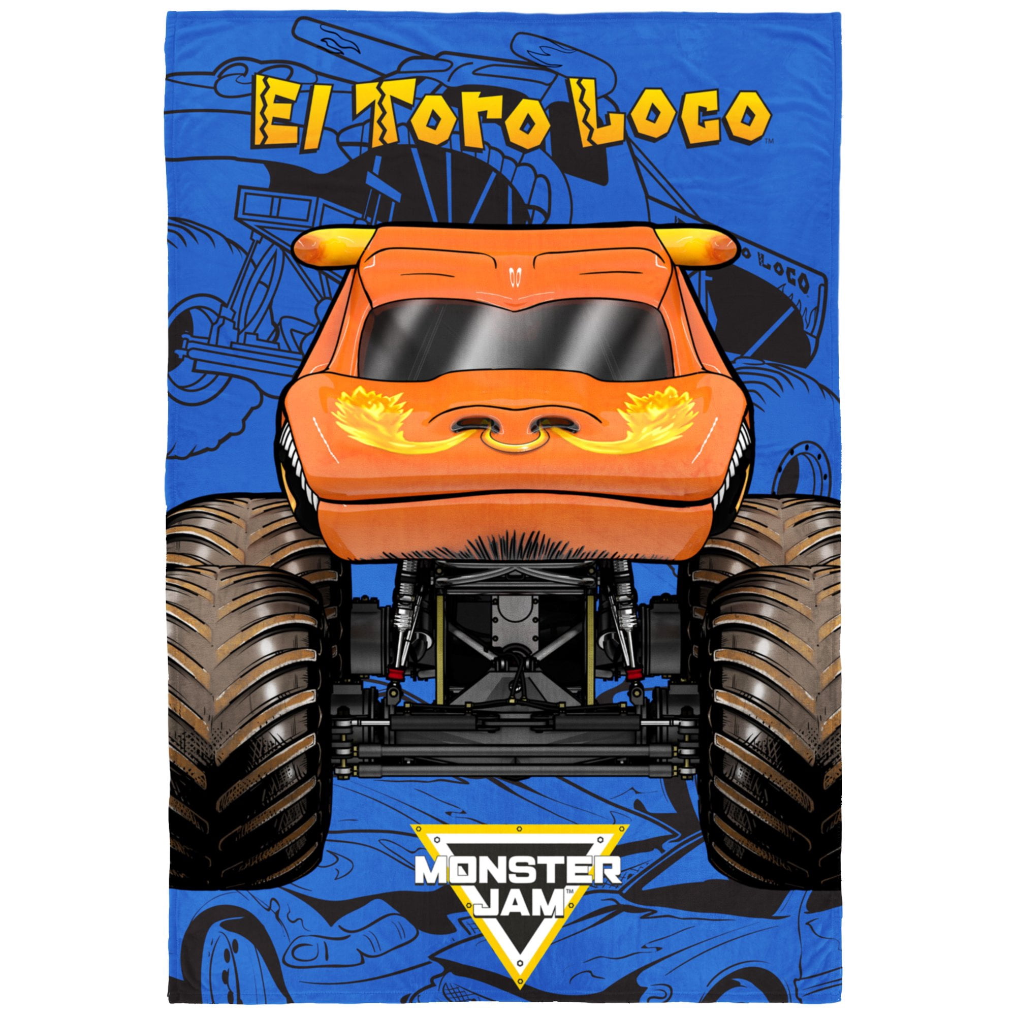 Monster Jam Silk Touch kids Fleece Blanket, 100% Polyester