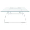 thumbnail image 3 of vidaXL Monitor Stand White 80x20x8 cm Tempered Glass and Metal, 3 of 5