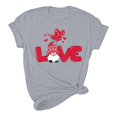 thumbnail image 5 of Pisexur Valentines Day T-shirt Top T-shirt à Manches Courtes Imprimé Amour de la Saint-Valentin pour Femmes Haut à Manches Courtes Col Rond Haut/chemise, 5 of 5