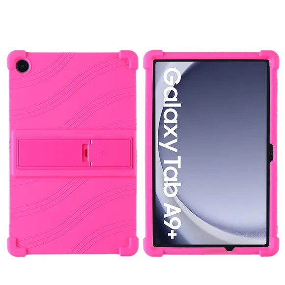 For Samsung Galaxy Tab A9 Plus Case 2023 11 inch Tablet Shockproof Case for Galaxy Tab А9 Plus + Silicon Stand Protective Shell Rose Pink Tab A9 Plus 11 inch