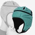 thumbnail image 4 of kurtrusly EVA Goalkeeper Rugby Soccer Football Helmet Rugby Hat Head Sports Soccer Protector Guard Emerald Green, 4 of 9