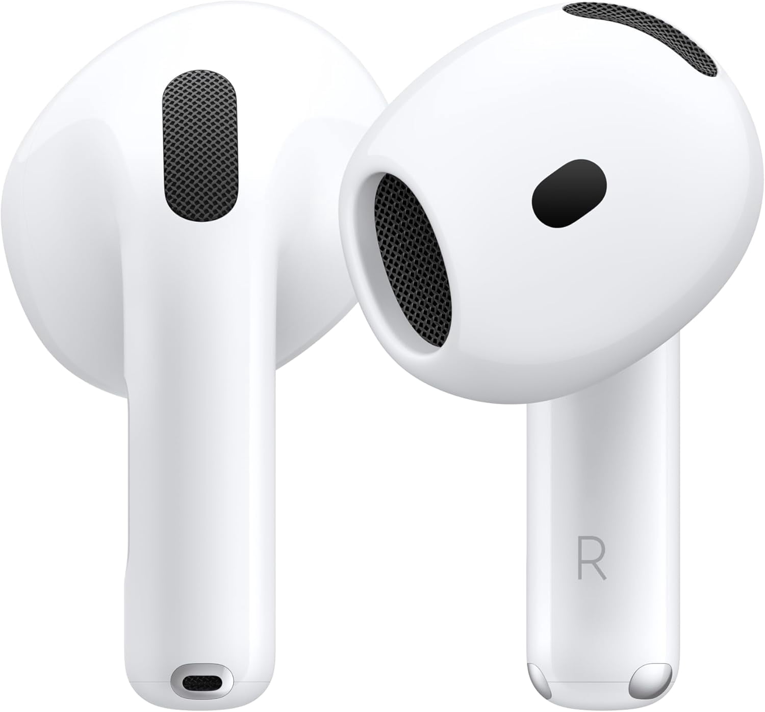 Écouteurs Sans Fil Apple AirPods 4 Remis à Neuf avec Puce H2, Audio Spatial Personnalisé, Isolation Vocale, Blanc, MXP63AM/A