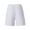 thumbnail image 5 of Ovticza Bermudas pour Femmes Séchage Rapide Légers Shorts en Lin Golf Randonnée Voyage Shorts Blanc 4TG, 5 of 5