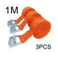 thumbnail image 2 of 3pcs 1 Meter Cargo Straps with Metal Buckle - Quick Release Lashing Tie-Down Belt for Car Roof Rack, Motorcycle, Bicycle, Tow Rope, 2 of 5