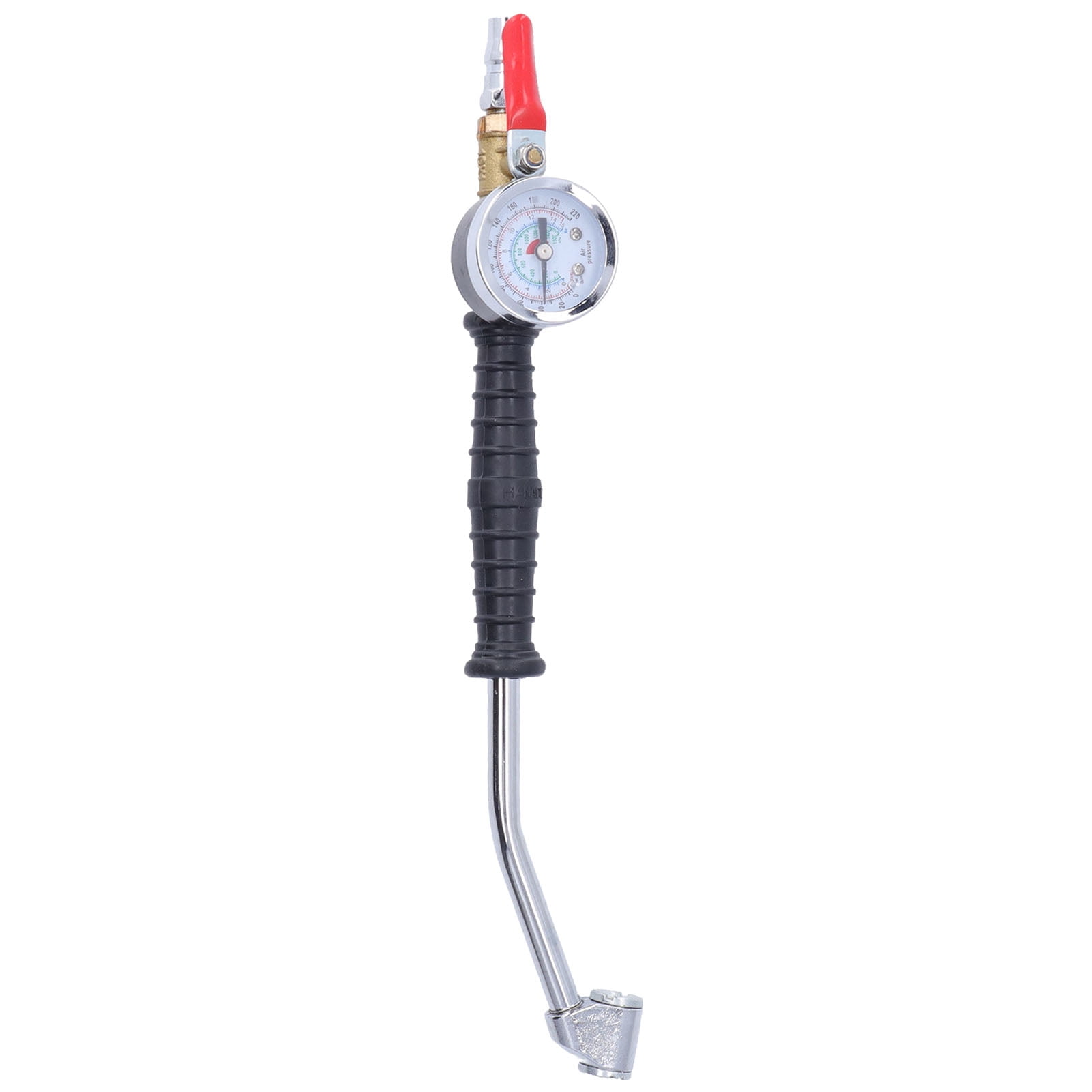 Tire Inflator With Pressure Gauge, Tires Inflators Head Elbow Head Wide Use High Hardness  For Car For Motorcycle