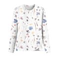 thumbnail image 4 of EQWLJWE Chemises à Manches Longues pour Femmes Mode Tsummer Femme Décontracté Col Rond Blouse Imprimée T-Shirt Manches Longues Hauts Vêtements d'Automne pour Femmes, 4 of 4