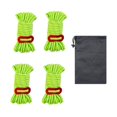 thumbnail image 3 of DYNWAVECA 4 Pieces Reflective Guy Lines Climbing Ropes Heavy Duty with Storage Bag Camp Ropes Tent Cords for Backpacking Outdoor Sports Green, 3 of 10
