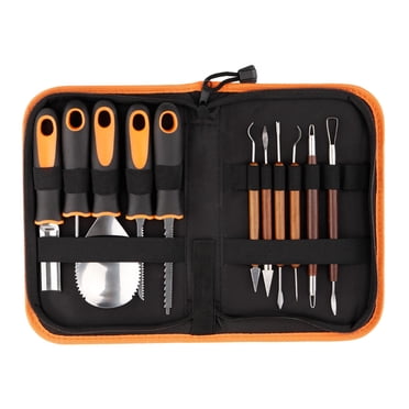 Abbracc Complete Halloween Pumpkin Carving Set - Professional Grade Tools for Adults and 11pcs with bag