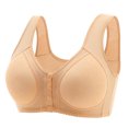 thumbnail image 1 of Yuyuzo Plus Size Front Snap Closure Bras for Seniors Wireless Bras Full Coverage Comfort Everyday Bras, 1 of 2