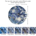 thumbnail image 2 of JV Home Tapis Rond Élégance Bleu Jaune Blanc 4 Pi Lavable Antidérapant, 2 of 7