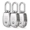 thumbnail image 1 of 3pcs Lifting Single Pulley Stainless Steel Heavy Duty Single Wheel Lifting Rope Pulley Block, 1 of 8