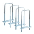 thumbnail image 2 of GUOOL 4x U Bolts Reliable Heavy Duty for Industrial Rectangular Wood Metal Objects M10 80x110mm, 2 of 7