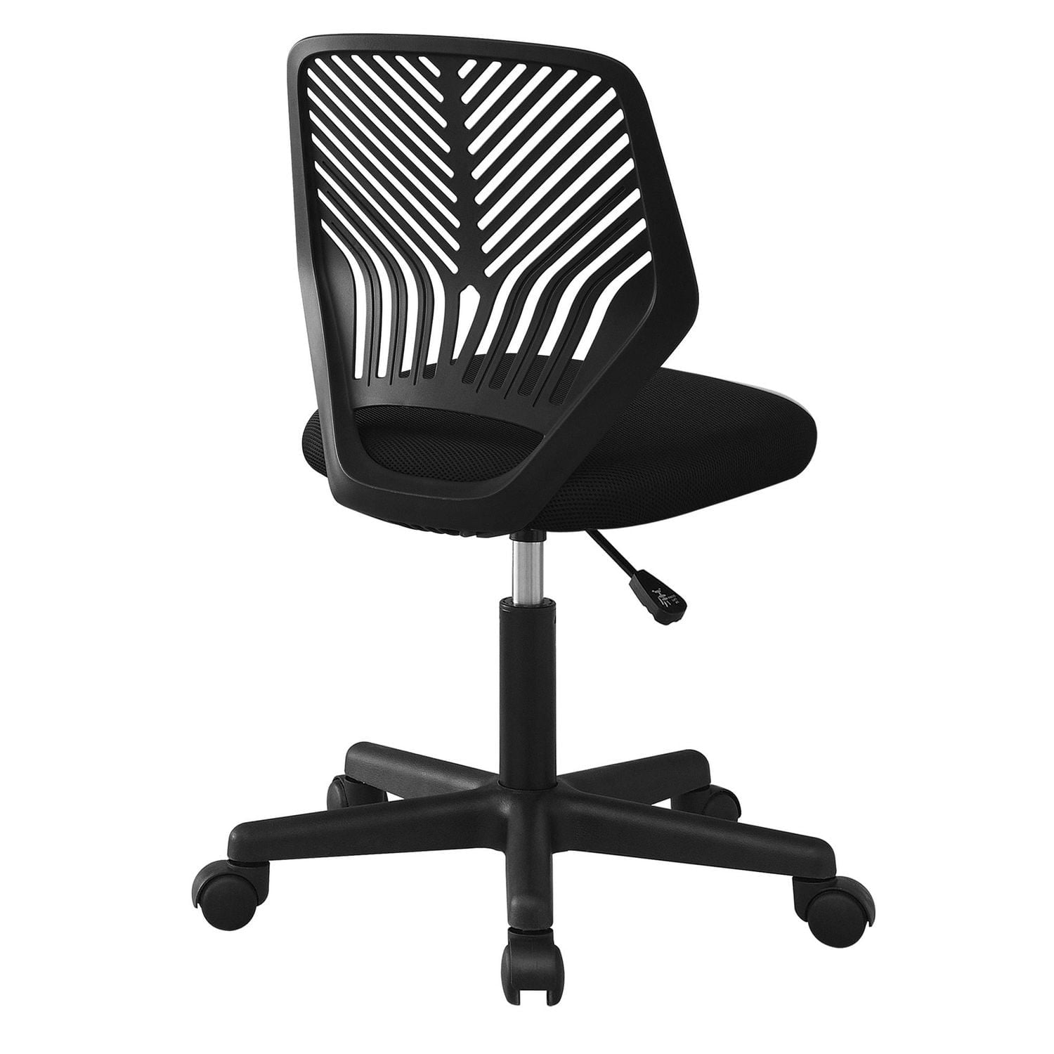 Monarch Specialties Chaise De Bureau, Hauteur Ajustable, Pivotant, Ergonomique, Bureau, Travail, Juvénile, Métal, En Tissu, Noir, Contemporain, Moderne