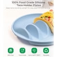 thumbnail image 3 of Support Support Étagère avec Séparateurs Support Divisé Plateau de Service Plat en Silicone Réutilisable Assiettes de Cuisine pour Servir Gril Extérieur, 3 of 3