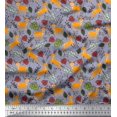 thumbnail image 1 of Soimoi Poly Georgette Fabric Leaves & Reindeer Animal Print Fabric by The Yard 52 Inch Wide, 1 of 3