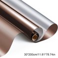 thumbnail image 2 of Window Film Privacy Reflective Mirror Film Removable Heat Insulation Stick, Brown Silver, 30CM x 200CM, 2 of 6