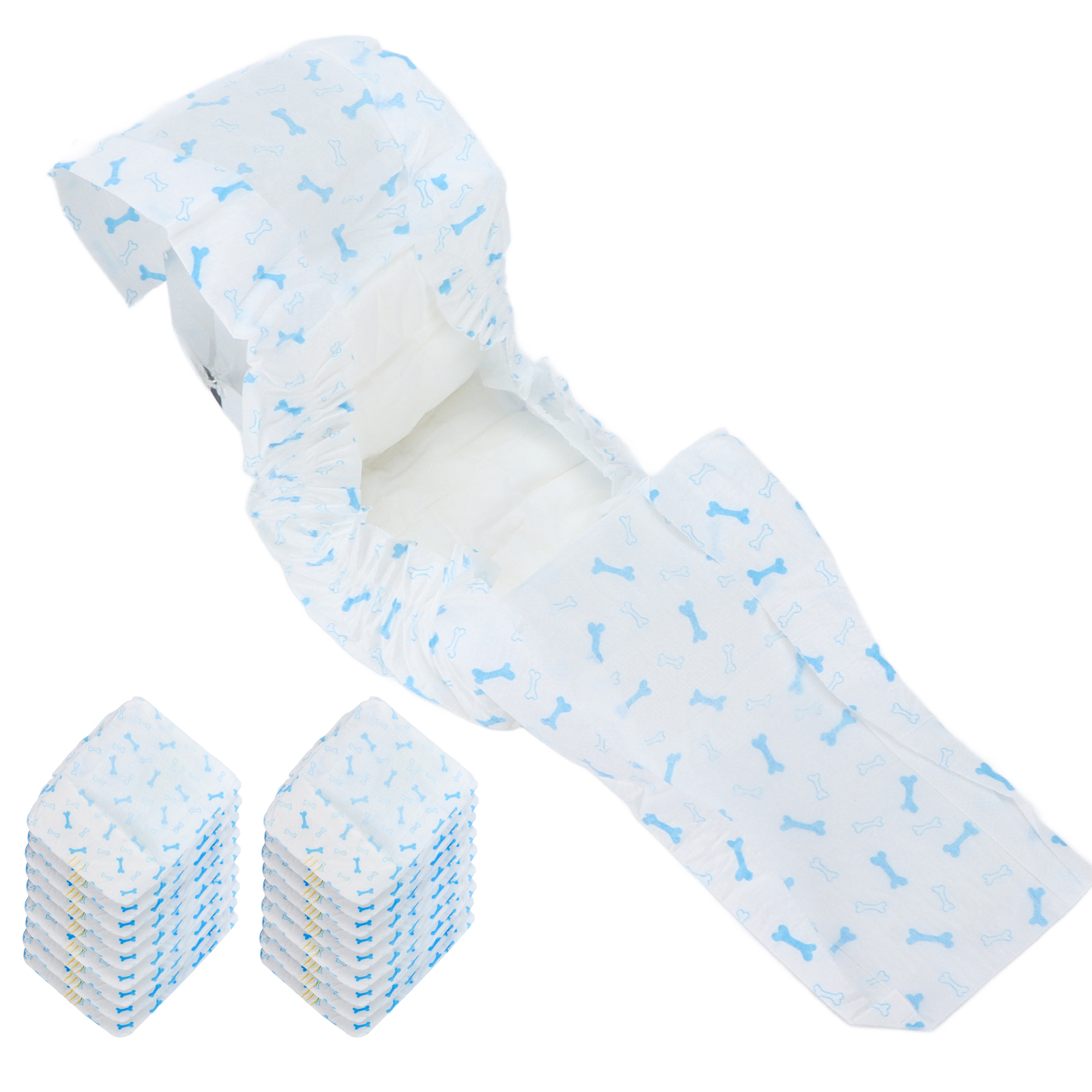 Dog , Pulling Resistance Deodorization Falling Off Resistance Male Dog Belly Wrap Bands For Protecting Carpets For Home M.18pcs