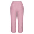 thumbnail image 5 of Timegard Plus Size Pants for Women Elastic Waist Solid Color Comfy Fall Casual Crop Pants with Pockets, 5 of 5