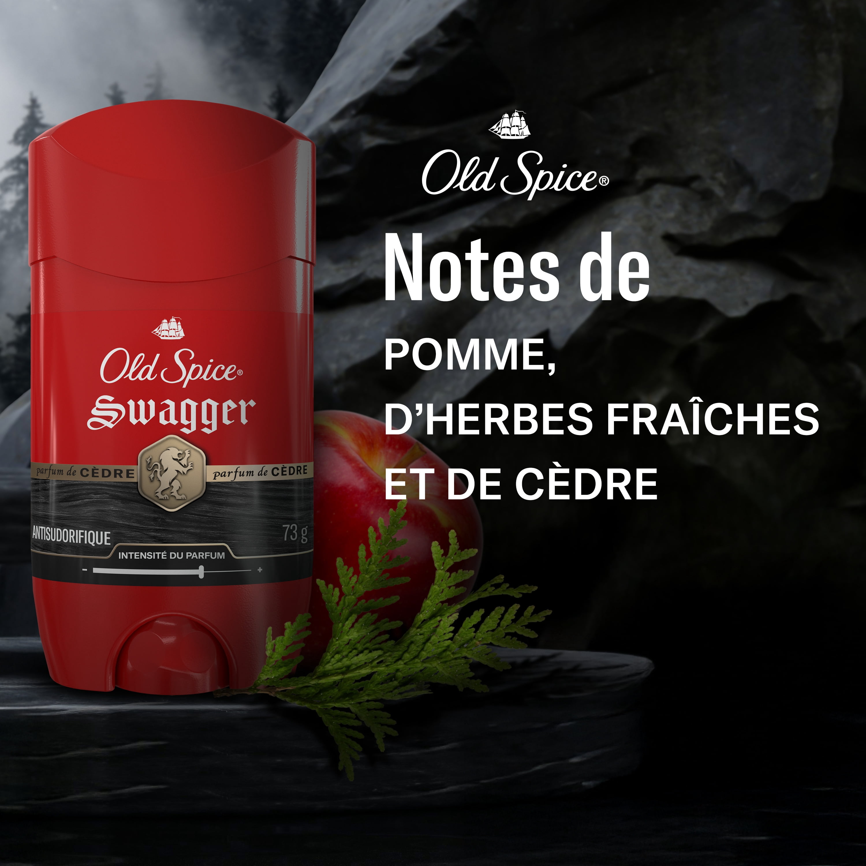 Antisudorifique et désodorisant pour hommes Old Spice Collection Rouge, parfum Swagger, protection durable, 73 g