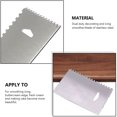 thumbnail image 1 of serony Stainless Steel Cake Scraper Cream Icing Smoothers Teeth Edge Cakes Decorating Sugar Craft Baking Accessory Household Tools 11*8cm Type 4, 1 of 9