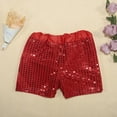 thumbnail image 2 of YOUSNH Tout-Petits Enfants Bébés Filles Garçons Paillettes Scintillantes Taille Élastique Shorts Pantalons d'Anniversaire Shorts de Fête Shorts de Carnaval Shorts pour Enfants Rouge 2-3 Ans, 2 of 7