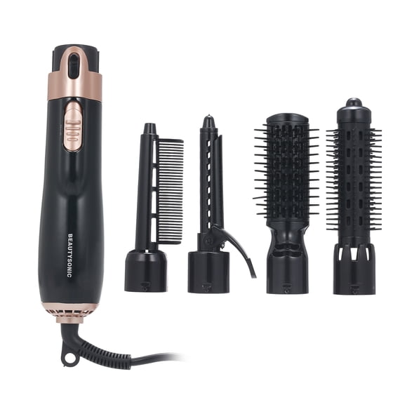Amdohai 4 in 1 Hair Dryer Styler and Volumizer Hair Curler Straightener Blow Dryer Brush Rotating Blow Dryer Comb