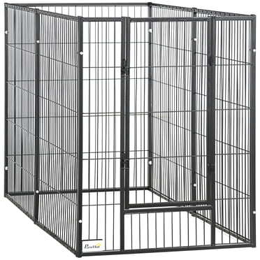 PawHut 6 Panel 32.5" - 59" x 40" Heavy Duty Dog Playpen for S, M and L Dogs