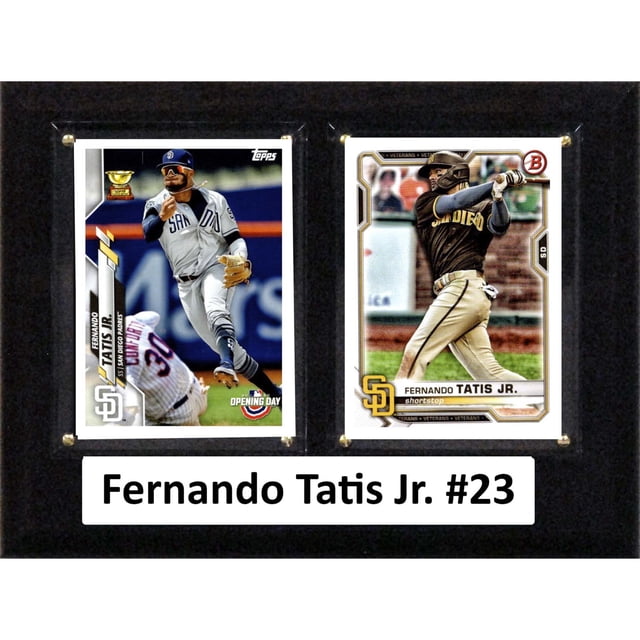C&I Collectables 68TATIS2C MLB 6"X8" Fernando Tatis Jr. San Diego Padres Two Card Plaque