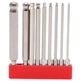 thumbnail image 2 of 9pcs Hexagonale Tournevis Bit Ensemble, Antirouille S2 Acier Rotule Bits 1 4 Pouces Tige50mm Fin Shan Outils de Réparation Automobile, 2 of 8