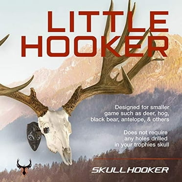 Skull Hooker Little Hooker European Trophy Mount - Perfect Kit for Hanging and Mounting Taxidermy Deer Antlers and other Skulls for Display - Graphite Black