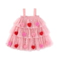 thumbnail image 1 of Liyamei Robe Sans Manches pour Filles Tout-Petits Fête de Vacances Robe en Maille à Étages Robes de Danse Princesse, 3-4 Ans, 1 of 3