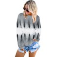 thumbnail image 1 of Women's Ligth Gray/Modena/Pink/Gray/Multicolor/Sky Blue Color Block Tie Dye Pullover Sweatshirt, 1 of 10