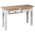 thumbnail image 5 of vidaXL Console Table White 110x40x72 cm Solid Pine Wood Panama Range, 5 of 5