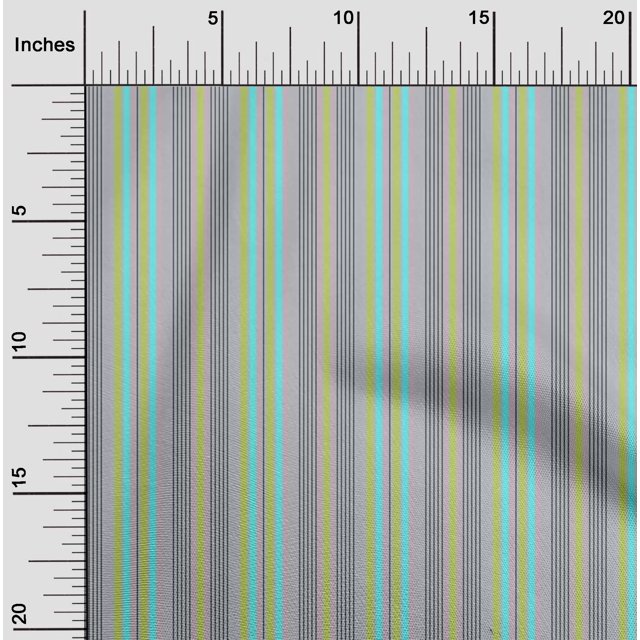 oneOone Polyester Lycra Tissu Imprimé à Rayures Multicolores BTY 56 Pouces de Large