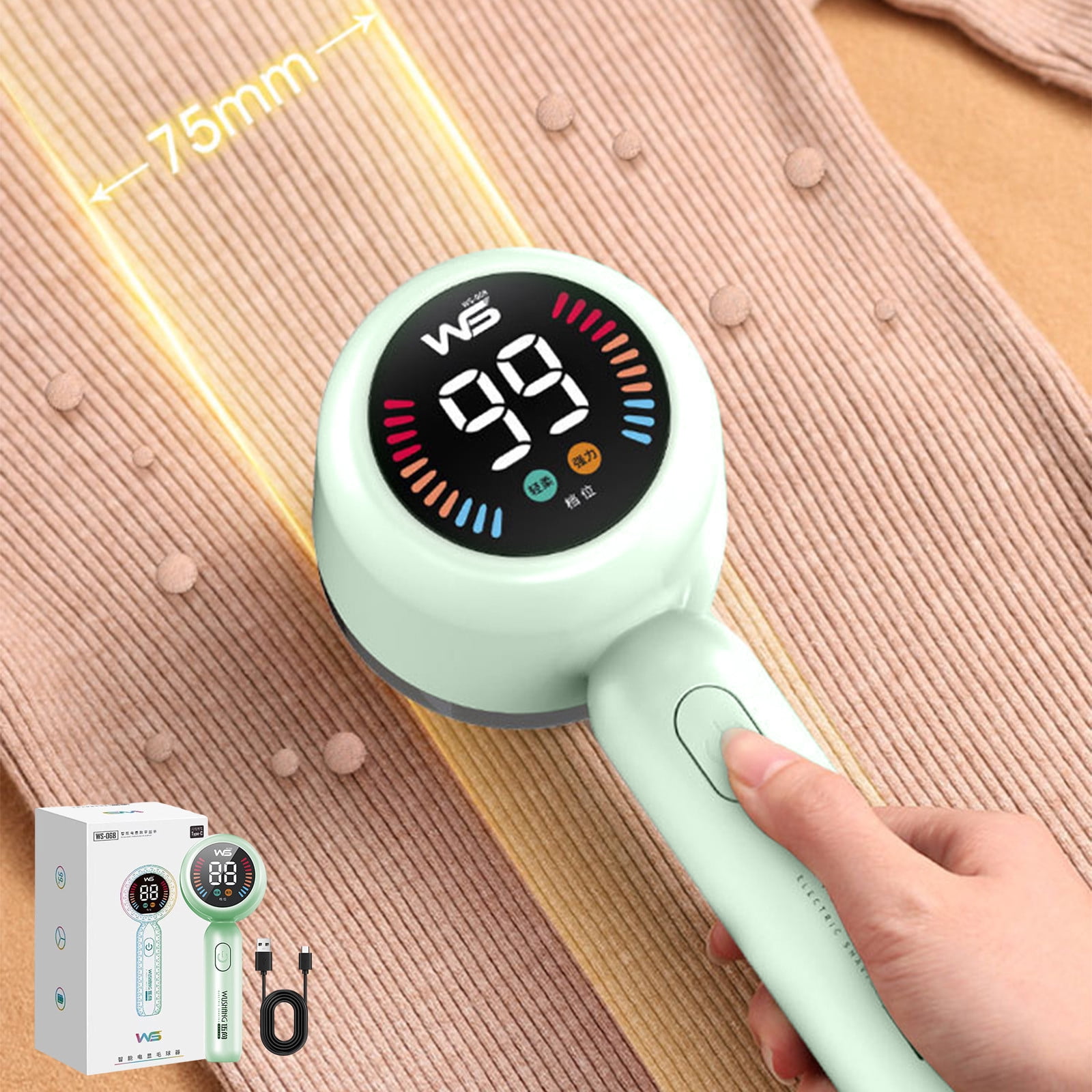 Dvkptbk Lint Remover Clothes Lint Remover- Power Display- Six-Tooth ...