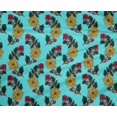 thumbnail image 4 of oneOone Polyester Lycra Fabric Leaves & Floral Block Print Sewing Fabric BTY 56 Inch Wide, 4 of 4