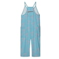 thumbnail image 5 of Girls Overall Bow Print Jumpsuits Rompers for Girls Sleeveless Rompers with Pockets Girls Outfits Size 6-7 Y, 5 of 5
