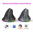 thumbnail image 3 of Wireless Vertical Mouse Adjustable DPI 2.4GHz Wireless Mouse Ergonomic Gaming Mouse Dual Modes Connection Mice High Precision Mice Portable Mouse For PC Laptop Computer grey, 3 of 5