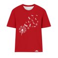 thumbnail image 4 of FAIWAD Hauts d'Été pour Femmes Manches Courtes Imprimé Floral Chemises Décontractées Tunique Ample, 4 of 4