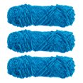 thumbnail image 1 of Unique Bargains Fil Chenille Polyester Bleu Lac, 3 Écheveaux, 1 of 7