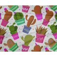 thumbnail image 5 of oneOone Tissu Polyester Lycra Brun Rouille Cactus Matériel de Couture Tissu Imprimé au Mètre 56 Pouces de Large, 5 of 5