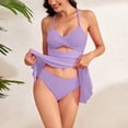 thumbnail image 4 of LSLJS Women's Spring Fashion Swim Skirt Solid Color Large Size Suspender Swim Skirt, Plus Size Swimsuit, 4 of 7