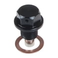 thumbnail image 2 of Magnetic Oil Drain Plug M12x1.25 Aluminum Alloy with Strong Magnet for Engine Oil Pan Transmission Fluid Change Silver Purple Car Modification Performance Auto Parts with Gasket 1.18 inch, 2 of 6