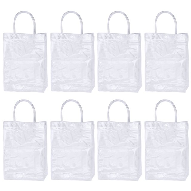 Shisuyan Sac de Mariage en PVC Sac Fourre-Tout Transparent 8 Pcs 6.29X5.89X2.75 Pouces