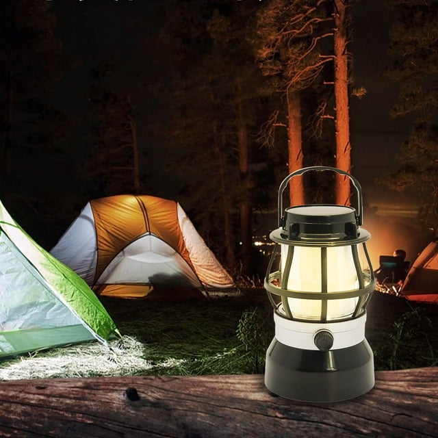 TIMIFIS Camping Lights Outdoor Camping Lights Battery Models Flame Camping Lights Retro Tent Lights Portable Multifunctional Portable Horse Lights Camping & Hiking