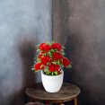 thumbnail image 3 of TIELUTT 12 Headed Chrysanthemum Potted Green Floral Arrangement Desktop Teal Flowers Welded Flower Hydrangeas Flowers Roses Flowers in Vase Flower Strings, 3 of 5