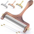 thumbnail image 1 of Cheese Slicer With Wire and Adjustable Thickness - Heavy Duty Stainless Steel - 2 Extra Wires Included-Copper, 1 of 4